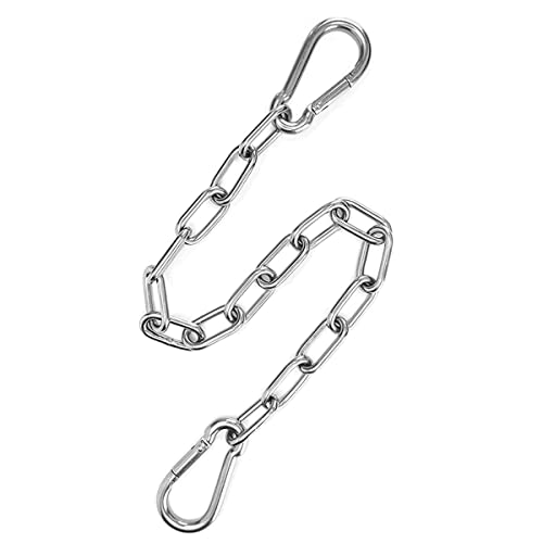 CINGHIA Stahlkette,Rundstahlkette,Boxsack Kette,Edelstahl Kette,Hängesessel Kette,Edelstahlkette 1m x 3mm für Verlängerung Sandsäcken,Schaukeln