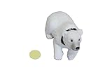 Fuzzy Bobblehead Polar Bear with Car Dashboard Adhesive