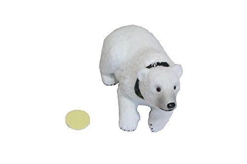 Batty Bargains Fuzzy Bobblehead Polar Bear with Car Dashboard Adhesive