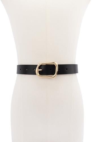 kate spade new york Women's 1.20 Inch Belt with Molten Metal Buckle, Leather Accessory, Adjustable Sizing2