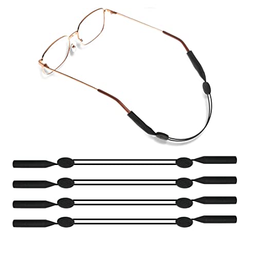 RY-EARL Ajustable Cordons 40cm à Lunettes, [Lot de 4] Corde de Sport Lunettes de Soleil Retenue, Titulaire de Lunettes de Sécurité pour Les Hommes, Femmes Cover
