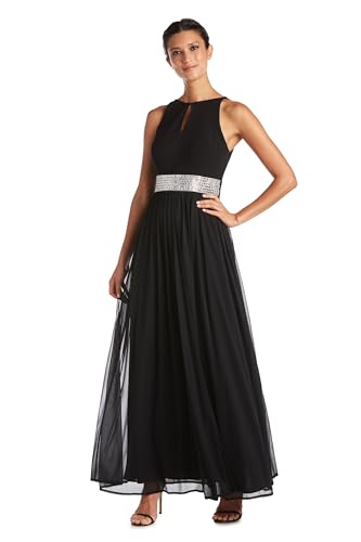 R&M Richards Women's Flowing Glam Evening Dress