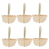 Ciieeo 6Stücke Geflochtene Körbe für Hochzeit Hölzerner Blumenkorb DIY Vielseitig Einsetzbar für Dekoration und Mikro Landschaft