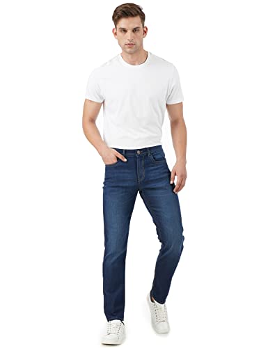 Image of INKD Men's Regular Fit Jeans - Mid-Rise | Cotton Blend | Stretchable Fabric | Classic 5 Pocket Styling | Men's Bottomwear (Available in Plus Sizes)