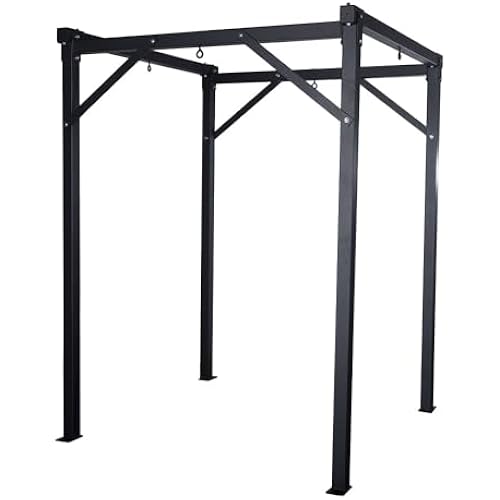 Titan Fitness Heavy Bag Boxing Stand - Holds 4 Bags, 6'x6' Commercial Boxing Training Rack, 360-Degress Access, 3" Steel Tubing with Bolt-Down Stability