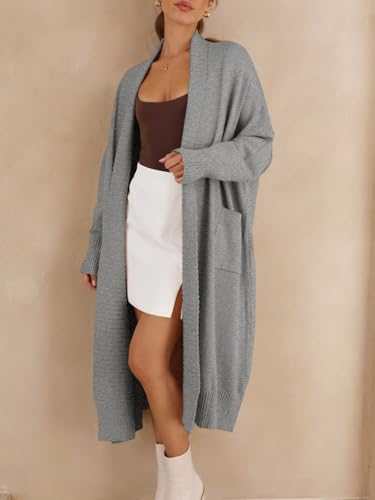 Image of Danedvi Womens Long Cardigan Sweaters 2026 Spring Chunky Knit Oversized Slouchy Open Front Warm Coats with Pockets