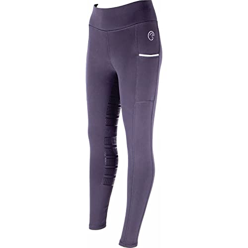 AK Wintex Pull on High Waisted Winter Horse Riding Tights/Leggings/Breeches with Full seat Silicon Grip AKRS-6054-02 (Black, 3XL)