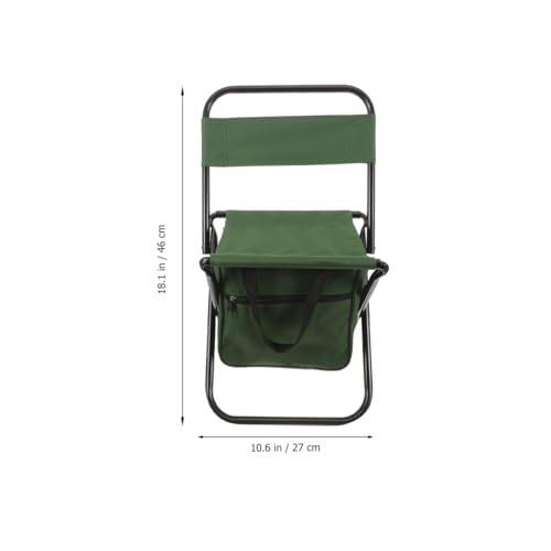 Silla Plegable Portátil GOOHOCHY para Camping, Pesca y Actividades al Aire Libre, Color Verde, Tamaño Mediano miniatura 3