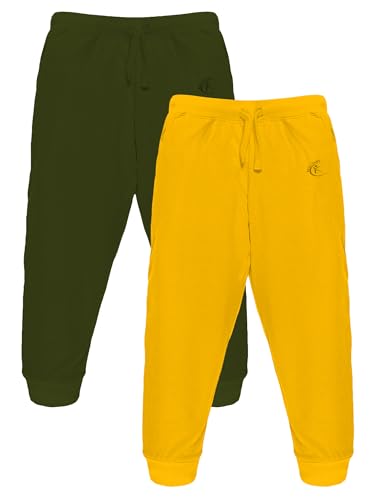 Image of KiddoPanti 100% Cotton Track Pants for Boys & Girls | Soft Single Jersey Fabric | Elastic Waist with Drawcord | Full Length with Rib Hem & Pockets | Joggers for Kids