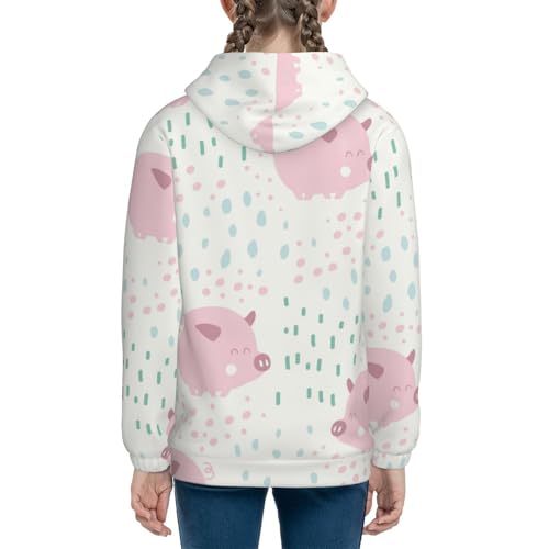 Cute Pigs Kids Pullover Hoodies Boys Sweatshirts Girls Athletic Clothes with Pocket4