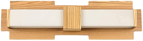 Applique murale LED bois massif AMAZWI lumière blanche pour miroir