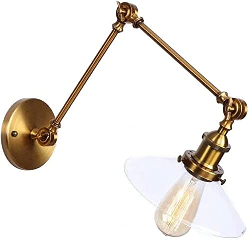 Lámpara vintage para cabecera con brazo columpio y estilo industrial 4