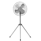 プロイル 業務用扇風機 工場扇 三脚型 45cm アルミ羽根 首振り 風量3段階 羽根簡単取付 高さ112～137cm FTA451