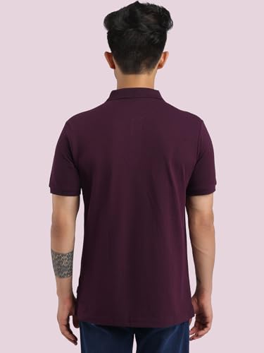 Image of Rupa Bumchums Men Super Combed Cotton Solid Half Sleeve Club Collar Polo Regular Fit T-Shirt with Chest Pocket