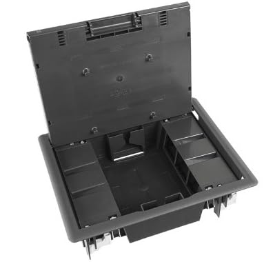 Boîte de sol 12 modules gris escamotable et haute résistance