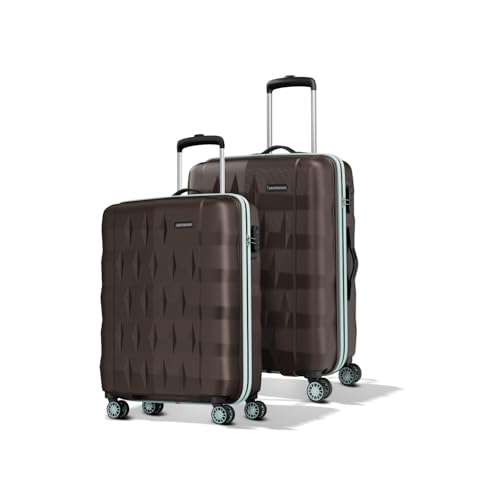 Image of Aristocrat Comet 8 Wheel Set of 2 (Small+Medium) Hard Case Trolley Bag | Combination Lock | Tough and Durable Polycarbonate Luggage | 3 Year International Warranty | Suitcase for Travel | Dark Brown