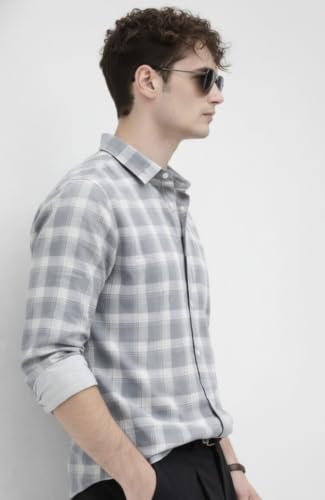 Image of Men's Fit Casual Shirt for Men - Stylish Printed Checkered Design Plus Size Shirt for Men