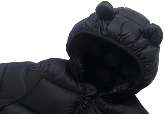 Toddler Baby Boys Girls Winter Jackets Coat Light Boy Coats Infant Bear Hoods Puffer Padded Jacket for Little Kids - Image 3