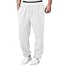 Boys Baggy Sweatpants Straight Wide Leg Open Bottom Sweat Pants Elastic Waist Workout Athletic Joggers Trousers with Pockets Streetwear Fall Fashion 2025 White Sweatpants for Kids Girls 7-8 Years