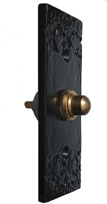 Shristy Hardware Baasha Decorative Iron Bell Push Or Push Button – (Pack of 1 Black Powder Coated Finish)