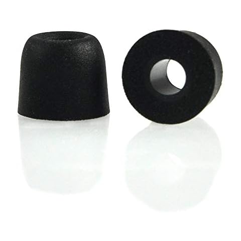 6 Packs (12 Pieces) 5mm Replacement Memory Foam Earplugs Sleeves, in-Ear Moniter Isolate Noise Earbud Cover Tips, T-400 (Medium, Black) Cover