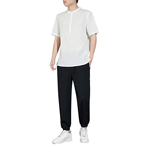 Survêtement homme blanc coupe slim en maille stretch haut de gamme taille XL
