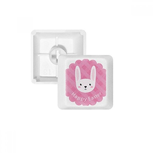 Keycaps PBT mécanique haute durabilité motif lapin de Pâques blanc OEM R4 multicolore