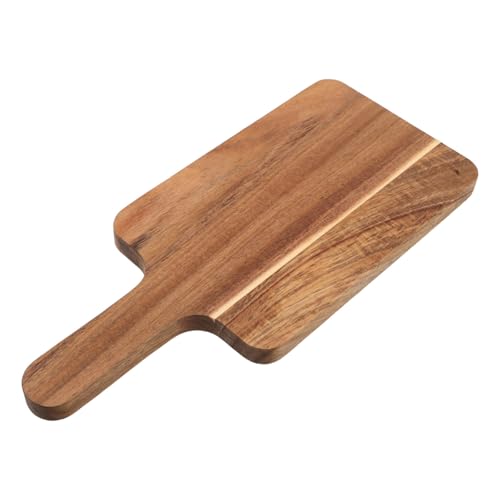 Tabla de cortar de madera rústica de doble cara con mango largo para carnes 2