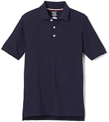 French Toast boys Short Sleeve Pique (Standard & Husky) Polo Shirt, Navy, 10 12 US