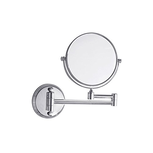 ZFF Miroir 3x / 1x Grossissement, Miroirs de salle de bains de rasage de maquillage de 8 pouces de double face, miroir fixé au mur
