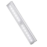AVANTEK LEDセンサーライト 改良版 14LED 人感センサーライト 明るさ4段階調整可能 USB充電式 省エネ 超寿命 マグネット付き 階段 クロゼット 玄関に最適 昼光色 (シルバー)