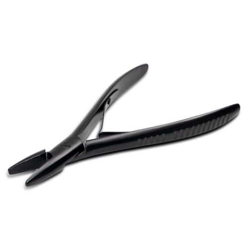 Black Stainless Steel Hair Extension Pliers for Micro Rings Beads Professional Hair Extension Opener and Removal Tool
