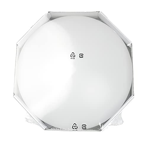 Ikea BARLAST LED Round Flush Bathroom Ceiling/Wall Light, 25 Centimetres, IP44, 800lm, 2700K Warm White