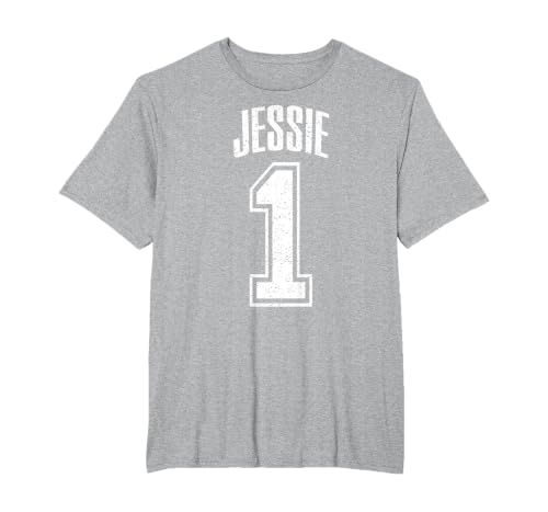 Jessie 1 Fan Sports Graphic Men Women T-Shirt, Men's Big and Tall, Heather Grey, 2X Tall
