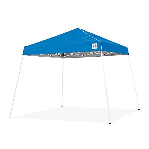 E-Z UP Swift Instant Shelter Canopy, 12' x 12', Angled Leg, Cathedral Ceiling and Powder-Coated Steel Frame, Royal Blue