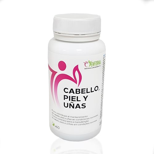 Enforma Life Vitaminas Cabello piel y Uñas Colageno hidrolizado, zinc, levadura de cerveza, hierro,acido folico,biotina,selenio,vitamina A vitaminas grupo B, C y E