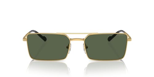 Vogue Eyewear VO4309S Sunglasses, Gold/Dark Green Polarized, 55 mm