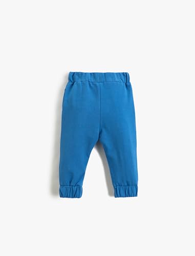 Sweatpants bébés garçons Koton en molleton bleu avec cordon de serrage