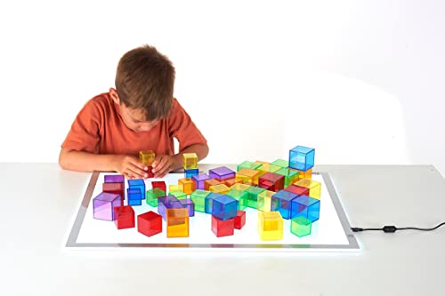 Cubes translucides TickiT 73089 : jeu de construction transparent 54 pièces - 3