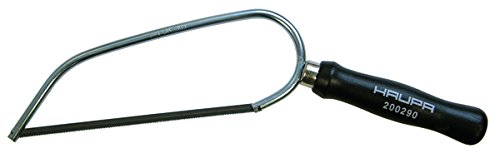 Haupa Scie à main 200290 avec lame de 150 mm pour découpe de métal et manche fixe en bois verni
