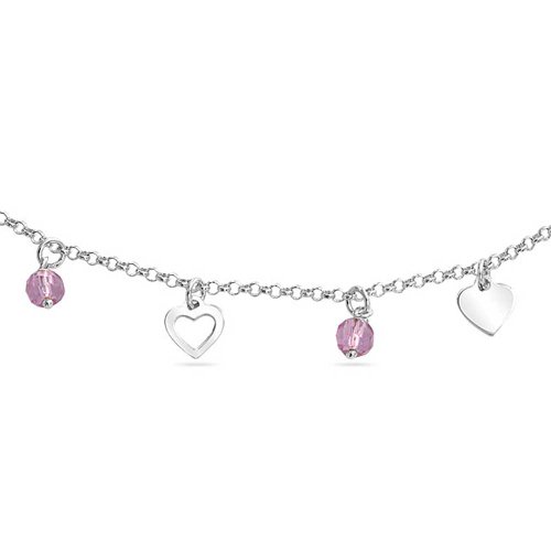 Bling Jewelry Multi cuore cristallo rosa