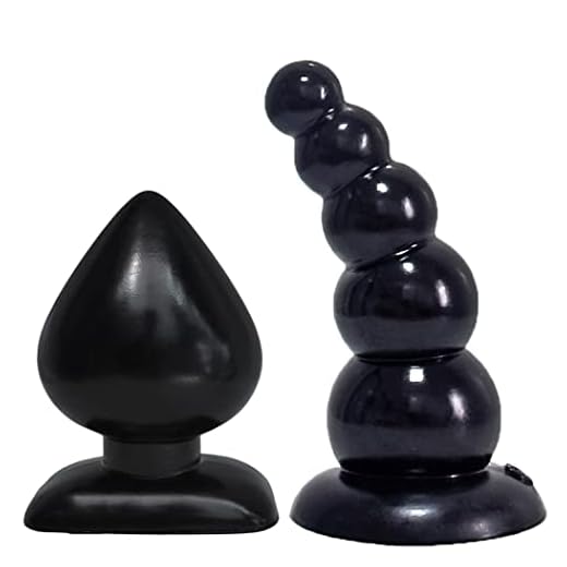 2 estilos diferentes - Kit de juguete a prueba de agua negro de silicona suave