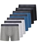 FM London 7-pack Mens Boxers, Tag Free - Cotton Rich, Breathable, Soft and Stretchy Mens Underwear Multicolour