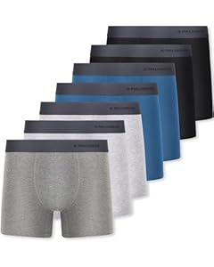 FM London Lot de 7 Boxers, Boxer pour Homme, Caleçon pour Homme sans Étiquette, Riche en Coton, Respirant, Doux et Extensible