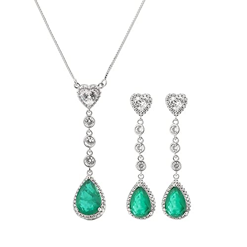 Collier émeraude et diamant carbone pour sublimer votre robe de mariée