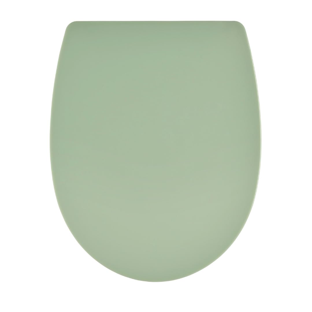 Wirquin 20724244 Marbella - Asiento para inodoro (termoplástico, con freno de caída, desmontable, forma de U, color verde salvia, termoplástico)