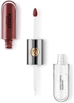 KIKO Milano Unlimited Double Touch 102 | Dwuetapowa płynna pomadka do ust, zapewniająca i błyszczące wykończenie. Trwałość aż do 12 godzin. Kolorowa baza z formułą no transfer.