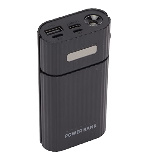 Wakects 2X DIY Power Bank, Cargador de Batería Profesional DIY Confiable útil para Teléfono Móvil (Black)
