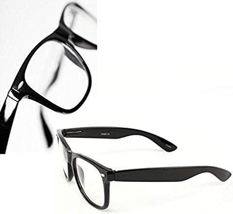 OUTLETISSIMON® Occhiali Nerd Neri Nero Opaco Matto Unisex Montatura Vista  Vintage NEUTRI Fashion RIPOSANTE : Amazon.it: Abbigliamento