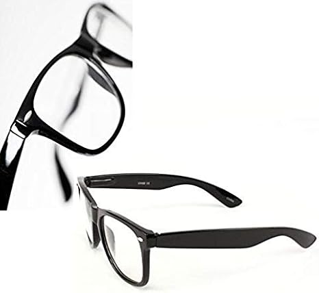 OUTLETISSIMON® Occhiali Nerd Neri Nero Opaco Matto Unisex Montatura Vista  Vintage NEUTRI Fashion RIPOSANTE : Amazon.it: Abbigliamento